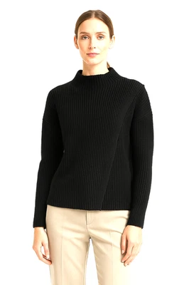 Nuevo con etiquetas MSRV $249 Athleta Talla L Negro Azalea Lana Merino Cachemira Suéter #466769 Foto 1 de 4