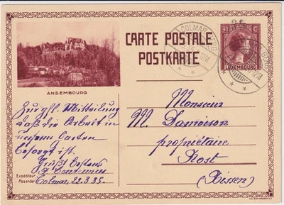 Люксембург 1931 35c / 40c Шарлотта почтовые канцелярские товары открытки (5 различных сцен) - Изображение 1 из 4