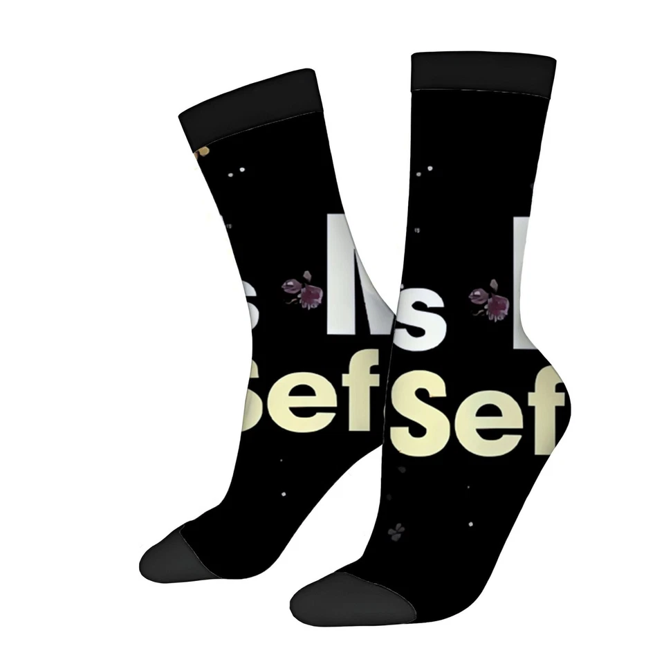 Calcetines de moda unisex - 2 pares con texto propio peces y burbujas moradas   Foto 1 de 4