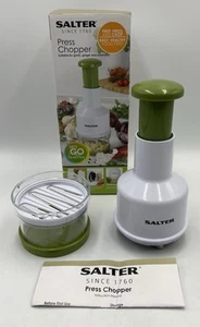Salter Press Chopper Healthy Cooking Green New in Box - Picture 1 of 4