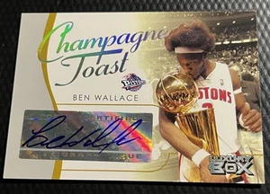 2004-05 Ben Wallace Pistons Topps caja de lujo champán tostadas autógrafo #CT-BW - Imagen 1 de 3