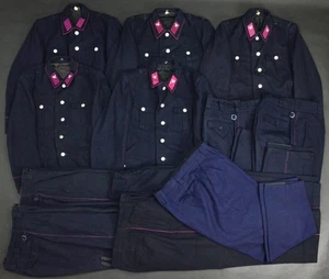 DDR FFW lotto uniforme giacca pantaloni vigili del fuoco anni 50/60 con danni 10050 - Foto 1 di 24