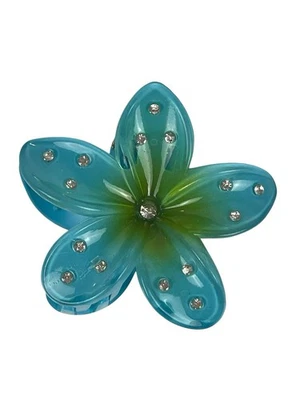 Аксессуары для волос зажимы для женщин большой синий гавайский цветок украшенный - Изображение 1 из 4