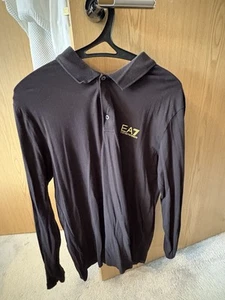 Armani Men's Long Sleeve Polo Shirt Size Large - Picture 1 of 3