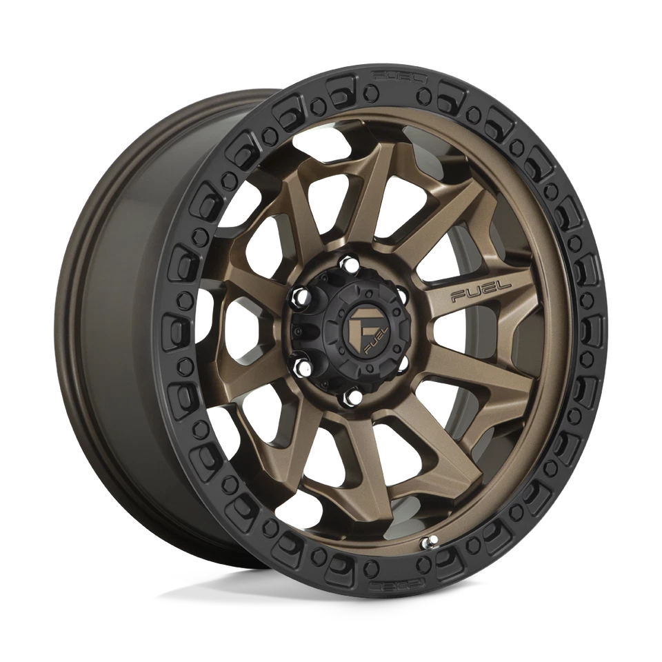 Rueda de anillo de cuentas negras bronce mate encubierto 18x9 Fuel D696 8x6,5 (-12 mm) Foto 1 de 4