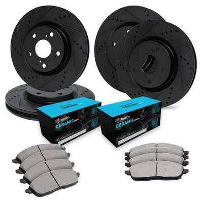 For Porsche 944 83-86 Brake Kit eLINE Series Drilled & Slotted Front & Rear - Image 1 of 4