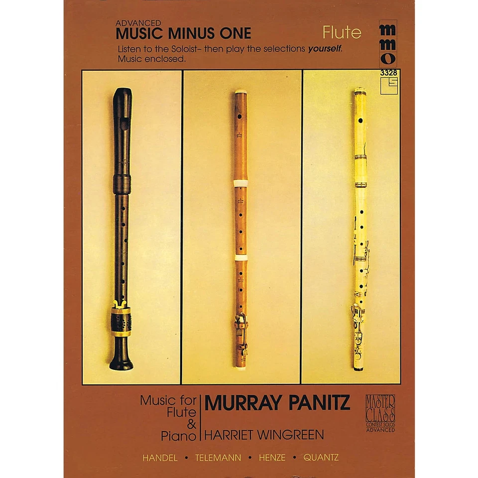 Music Minus One Advanced Flute Solos Vol 3 Softcover With CD by Murray Panitz