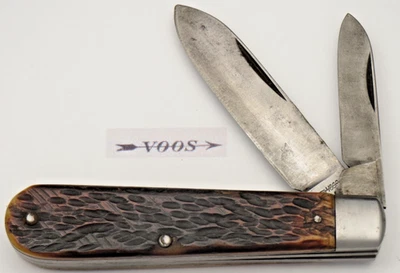 Antiguo cuchillo VOOS EE. UU. 1920’s a 40’s Barehead Jack - asas de hueso Rogers - usado Foto 1 de 4