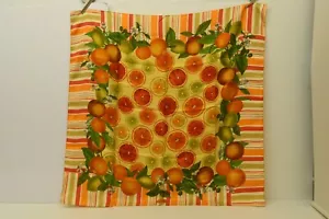 Authentic Gucci 100% Silk Scarf Oranges & Leaves 90cm Floral Orange Mustard - Picture 1 of 9