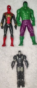 Marvel Action Figure Lot Of 3 Spiderman The Hulk War Machine Iron Man - Picture 1 of 2