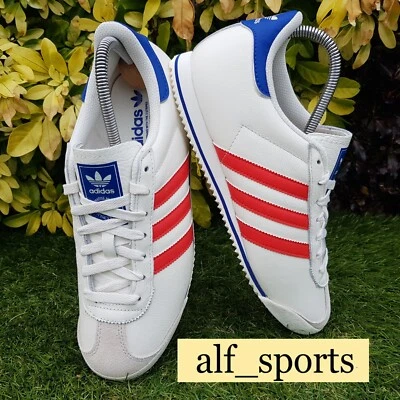 ❤️Neu mit Karton & Original Adidas Originals® Kick K74 weiße Leder Turnschuhe UK Größe 11 - Bild 1 von 4