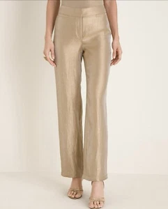 New Travelers Collections by Chico’s Women’s Welt Pocket Pants-Gold Size 00R - Picture 1 of 12