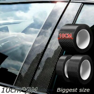 Accessories Carbon Fiber Vinyl Car Door Sill Scuff Cover Plate Sticker Protector - Picture 1 of 15