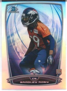 2014 Bowman Chrome REFRACTOR BRADLEY ROBY ROOKIE Ohio Buckeyes Denver Broncos RC - Picture 1 of 1