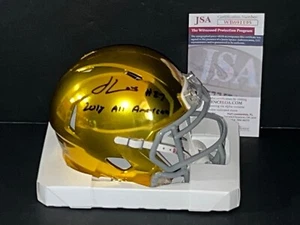 Minicasco Riddell Hydro firmado automáticamente por Julian Love Notre Dame All American JSA - Imagen 1 de 1