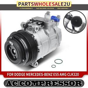 AC Compressor w/ Clutch for Mercedes-Benz E320 ML320 Chrysler Dodge Freightliner