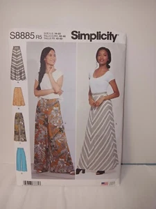Simplicity Skirt/pants Pattern # S8885 R5 .size 24-22 . Used - Picture 1 of 2