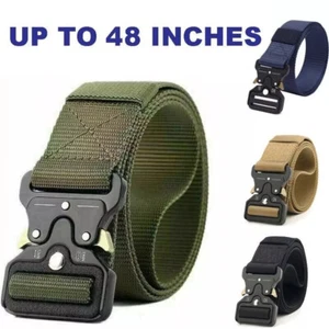MEN Casual Military Tactical Army Adjustable Quick Release Belts Pants Waistband - Picture 1 of 7