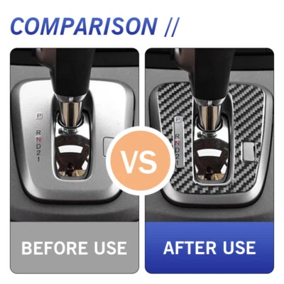 Carbon Fiber Gear Shift Panel Trim Cover For Honda CR-V CRV 2007-2011 2008 Black - Изображение 1 из 4