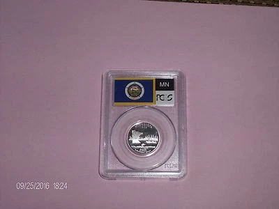 2005 S SILVER QUARTER MINNESOTA PCGS PF 69 Deep Cameo FLAG STATE QUARTER - Image 1 of 2