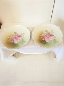 Vintage RS Germany Dessert Plate 6 1/8"flower Good Used Condition No Chips Set-2 - Picture 1 of 7