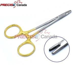 T/C Baumgartner Locking Needle Holder 4.5'' Serrated Surgical Instruments - Picture 1 of 3