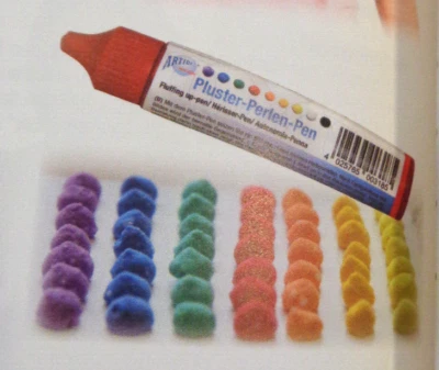 ARTIDEE 8 (!!!) Farben Plusterpen Stoff Basteln Kinder Farbe Textil T-Shirt Stirnband