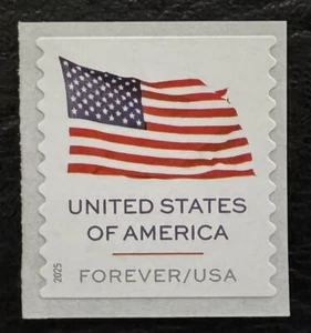2025 Scott #6018, Forever, U.S. FLAG - MNH - Coil Single Stamp - APU - Picture 1 of 1