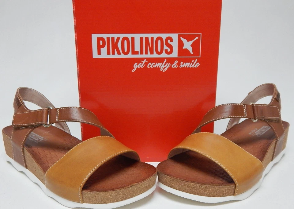 PIKOLINOS Mahon Women's Shoes wedge sandals Brown Leather 38