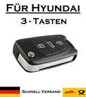 1x Klappschlüssel Gehäuse für Hyundai - Ersatz 3 Tasten PKW Fernbedienung KS06