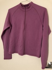 Ibex Wool Women's Large mauve 1/2 zip