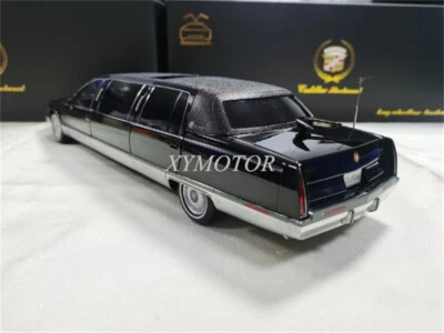 Xiaoguang 1/18 Cadillac extended edition Diecast Model Car Black Gifts Display - Photo 1/4