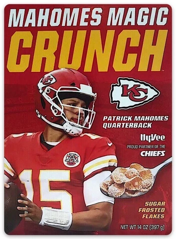 Kansas City Chiefs Patrick Mahomes "Magic Crunch Cereal" Type MAGNET Cover