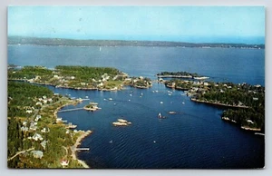 Postal Christmas Cove, vista aérea de Maine, cala histórica - Imagen 1 de 2