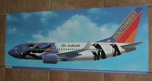 SOUTHWEST AIRLINES POSTER PENGUIN ONE SEA WORLD BOEING 737 - Picture 1 of 3