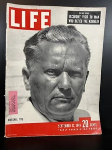 1949 September 12 LIFE Magazine Marshal Tito Man Who Defied The Kremlin (MH209) - Picture 1 of 1