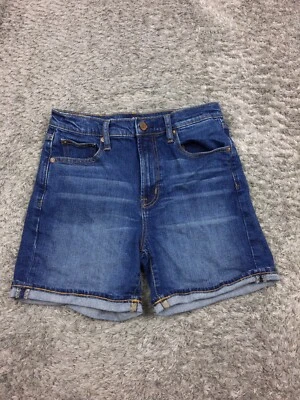 Pantalones Cortos Gap Jean Mujer Talla 26 Regular Bermudas Tiro Alto 4" Cortos Foto 1 de 4
