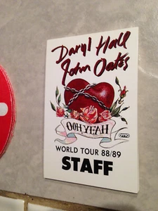 Daryl Hall - John Oates - Ooh Yeah World Tour 1988/89 - Staff Pass - Picture 1 of 1
