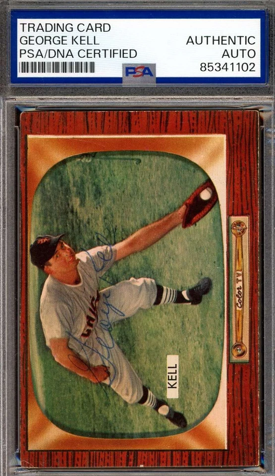 乔治·凯尔 PSA DNA 复古签名 1955 年鲍曼亲笔签名 — 第 1/1 张图片