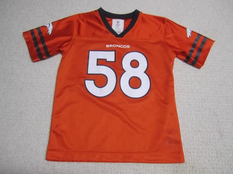 Denver Broncos Jersey Youth Boys Small Orange Blue NFL Football #58 Von Miller Cover
