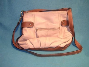 Tignanello Handbag Cream with Brown and Silver Accents - Picture 1 of 3