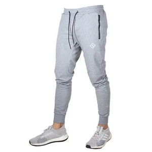 Men's Workout Slim Fit Joggers Sweatpants Athletic with YKK Zipper Pockets - Picture 1 of 8