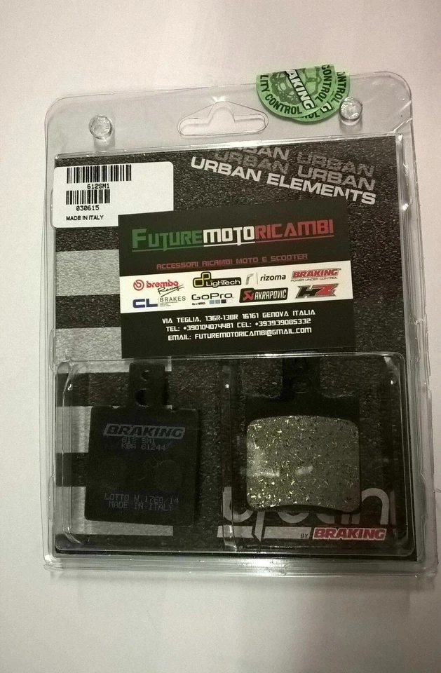 BRAKING PASTIGLIE FRENO POSTERIORE MOTO GUZZI V11 SPORT 2000 BRAKE PADS REAR Foto 1 de 1