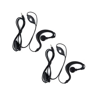 2 Auricolari Cobra cuffie microfono con PTT 1 Jack 2,5mm MT240 MT600 MT800 MT975 - Foto 1 di 2