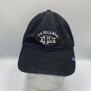 U.S. Polo Assn. Adjustable Strapback Hat Cap Black - Picture 1 of 5