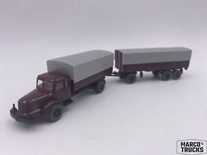 Wiking Krupp Titan Trailer truck 2a/3a braun/black/grey 1:87 /WI977