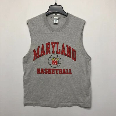 Camiseta sin mangas vintage de baloncesto de la Universidad de Maryland para hombre talla grande B251-18 Foto 1 de 4