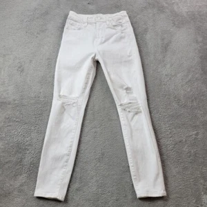 Good American Jeans Damen 2 weiß Good Waist Crop Skinny Distressed High Waist - Bild 1 von 13
