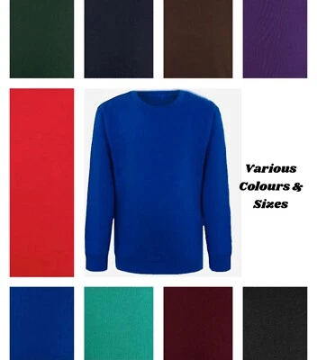 Kinder Jungen Mädchen Schule Sweatshirt Pullover Ex George Baumwolle Jersey Stretch Uniform