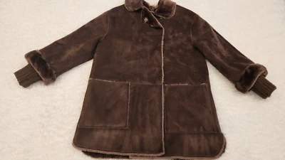 Zara Outer Wear  Brown Faux Suede & Fur Coat Girls Size 9-10 - Image 1 of 4